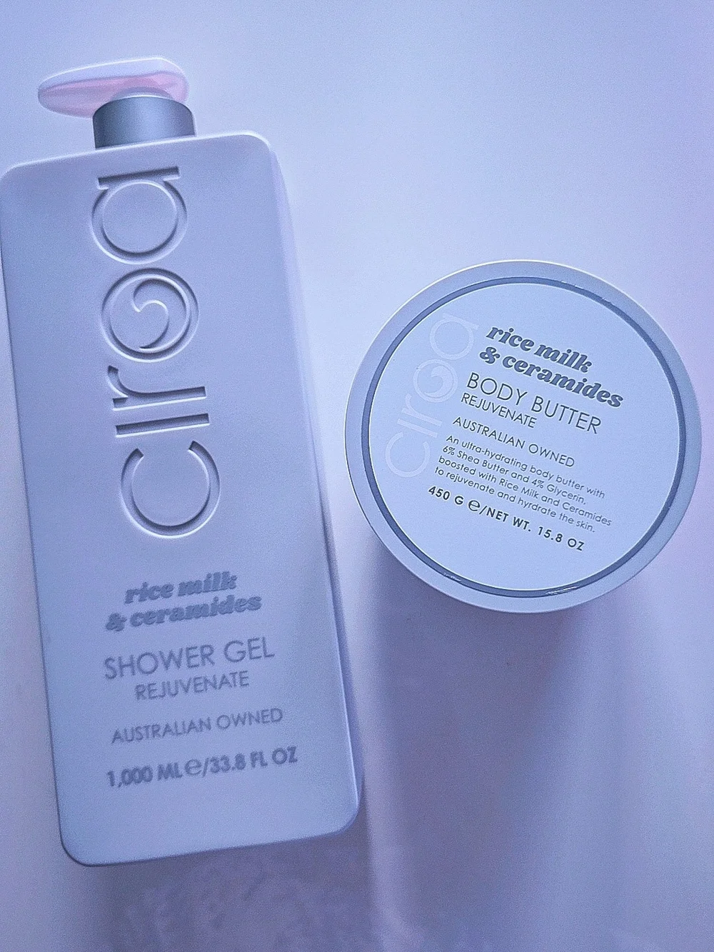 Ciroa Rice Milk & Ceramides Shower Gel & Body Butter Set